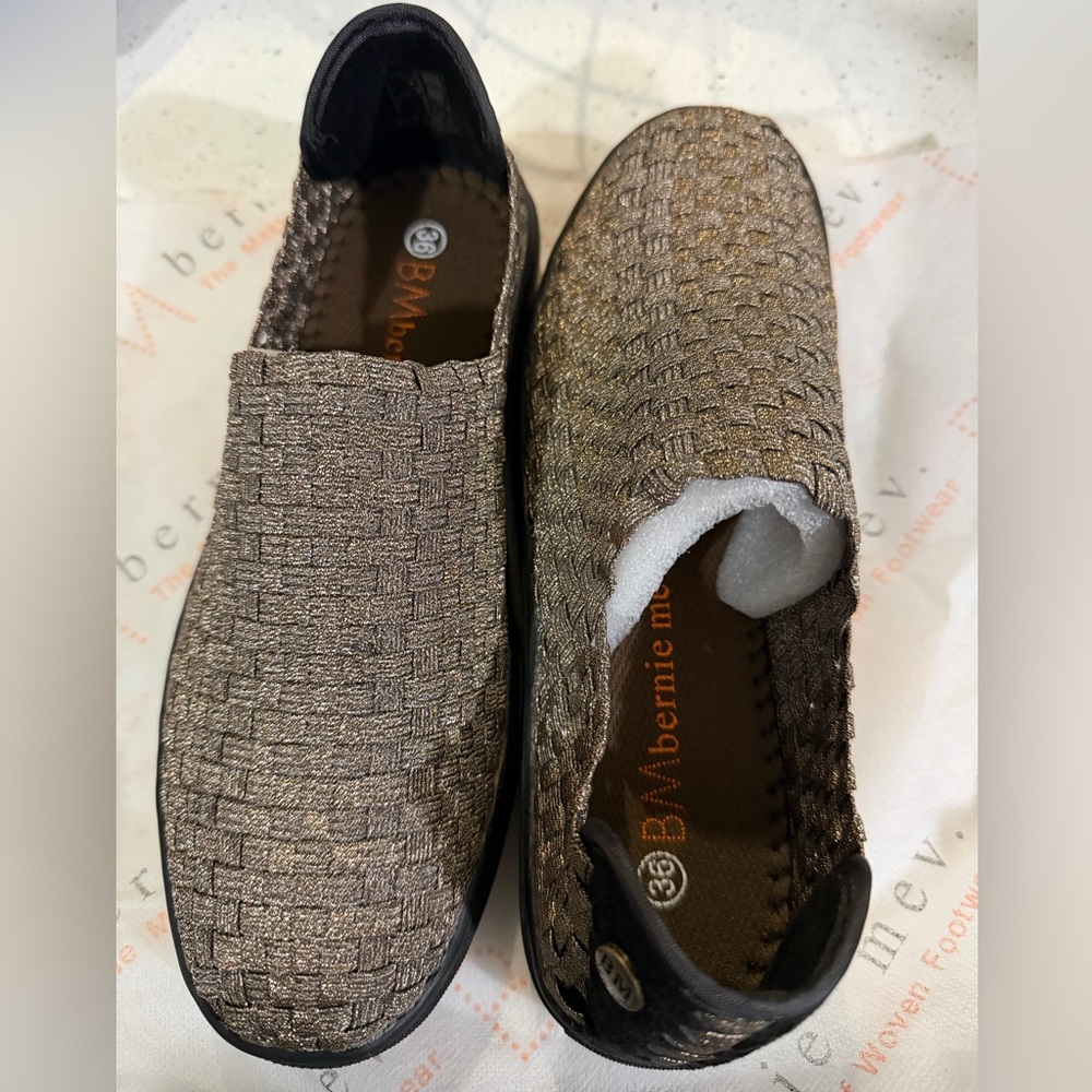 bernie mev. Men's Metallic Woven Loafers